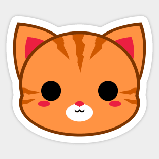 Cute Orange Ginger Cat Sticker